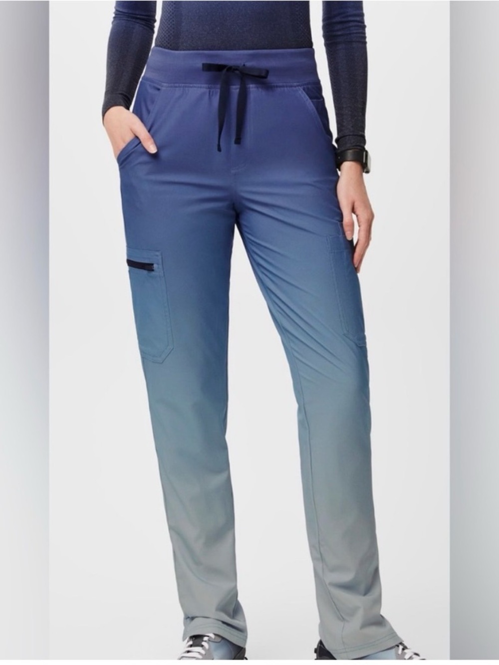 Figs Women's Freex Ombre Ocean Mist Drawstring Jogger Scrub Pants